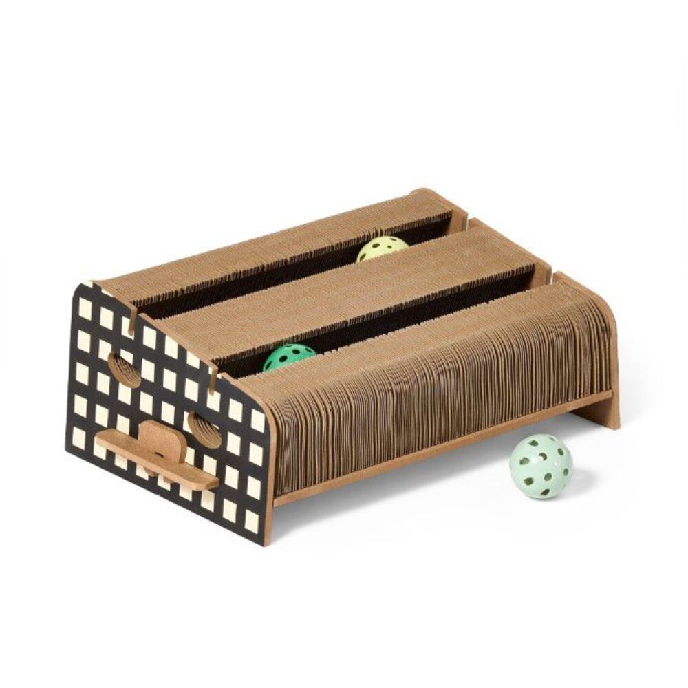 The Cuddle Collab Corrugated Paper Ball Track Cat Toy and Cat Scratcher